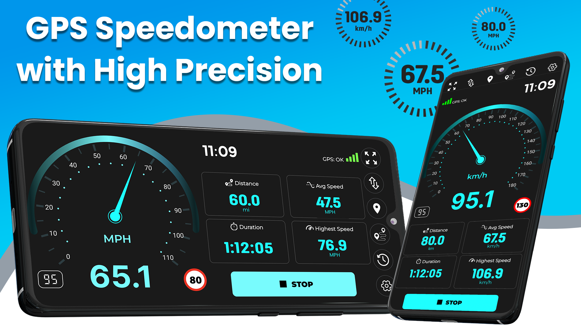GPS Speedometer app screenshot 1